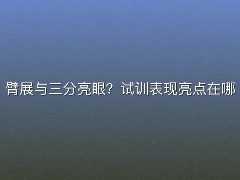 臂展与三分亮眼？试训表现亮点在哪